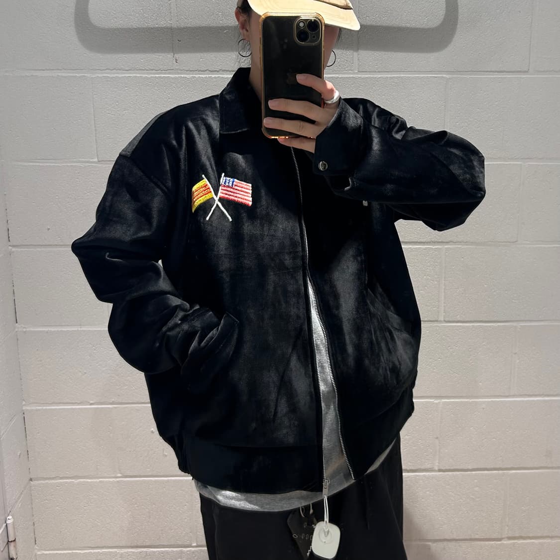 Vintage Snoopy Embroidery Velvet Jacket 상품이미지8