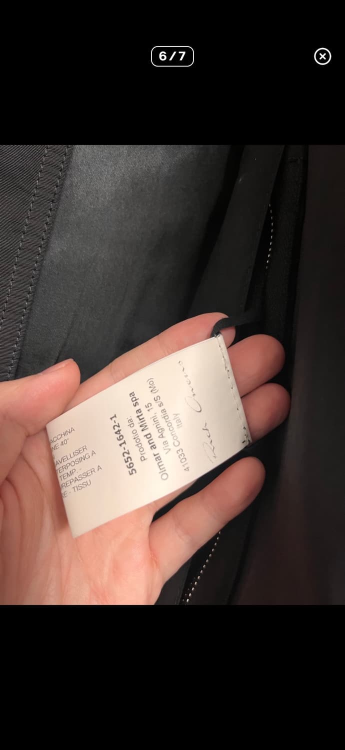 릭오웬스 15fw 구스다운 튜브웨이코트 상품이미지6