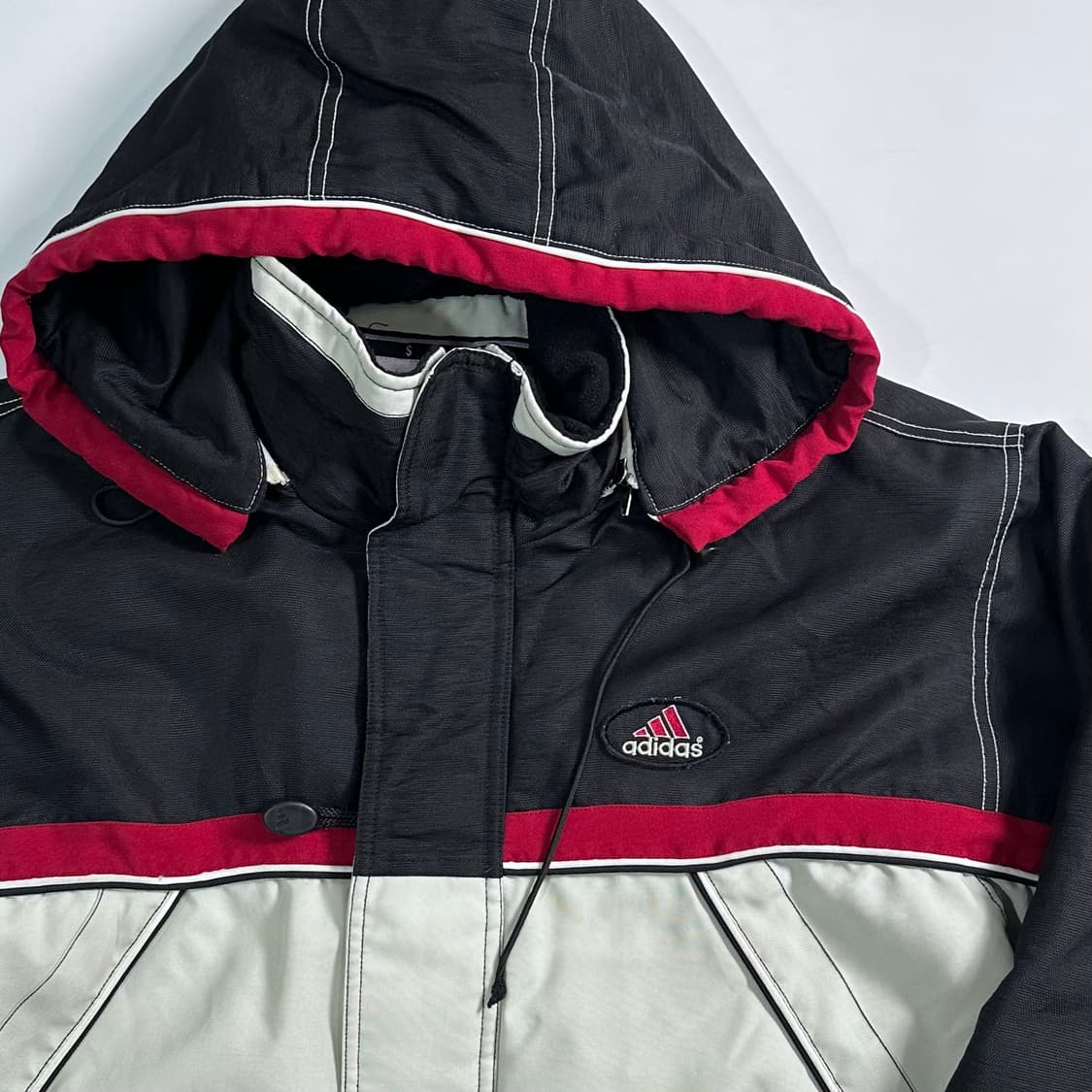 90s 아디다스 빅로고 올드스쿨 후드 자켓 상품이미지3