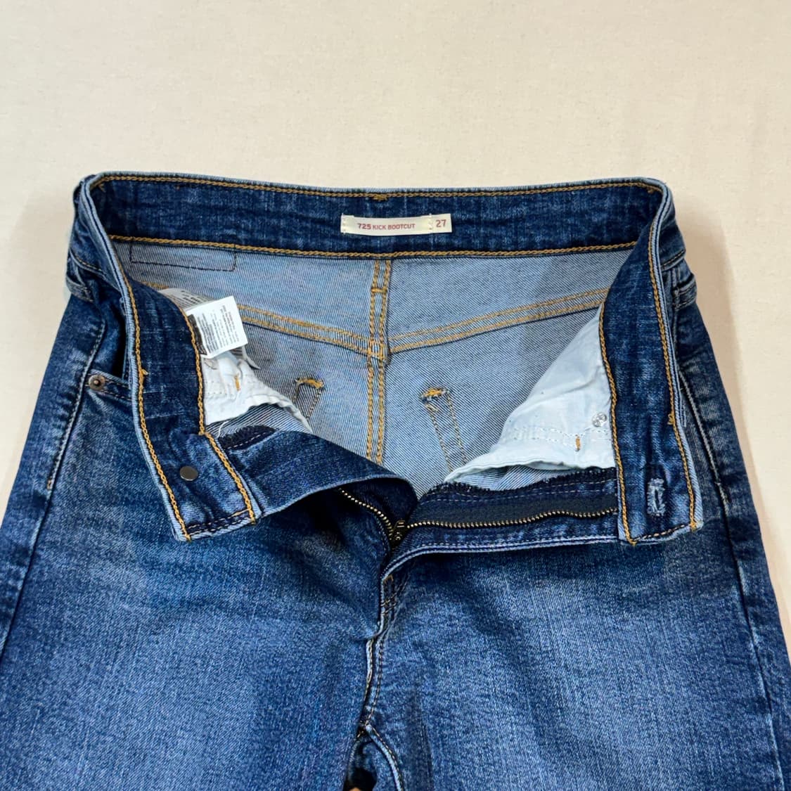 27inch) 리바이스 725 청바지 부츠컷 데님팬츠 상품이미지7
