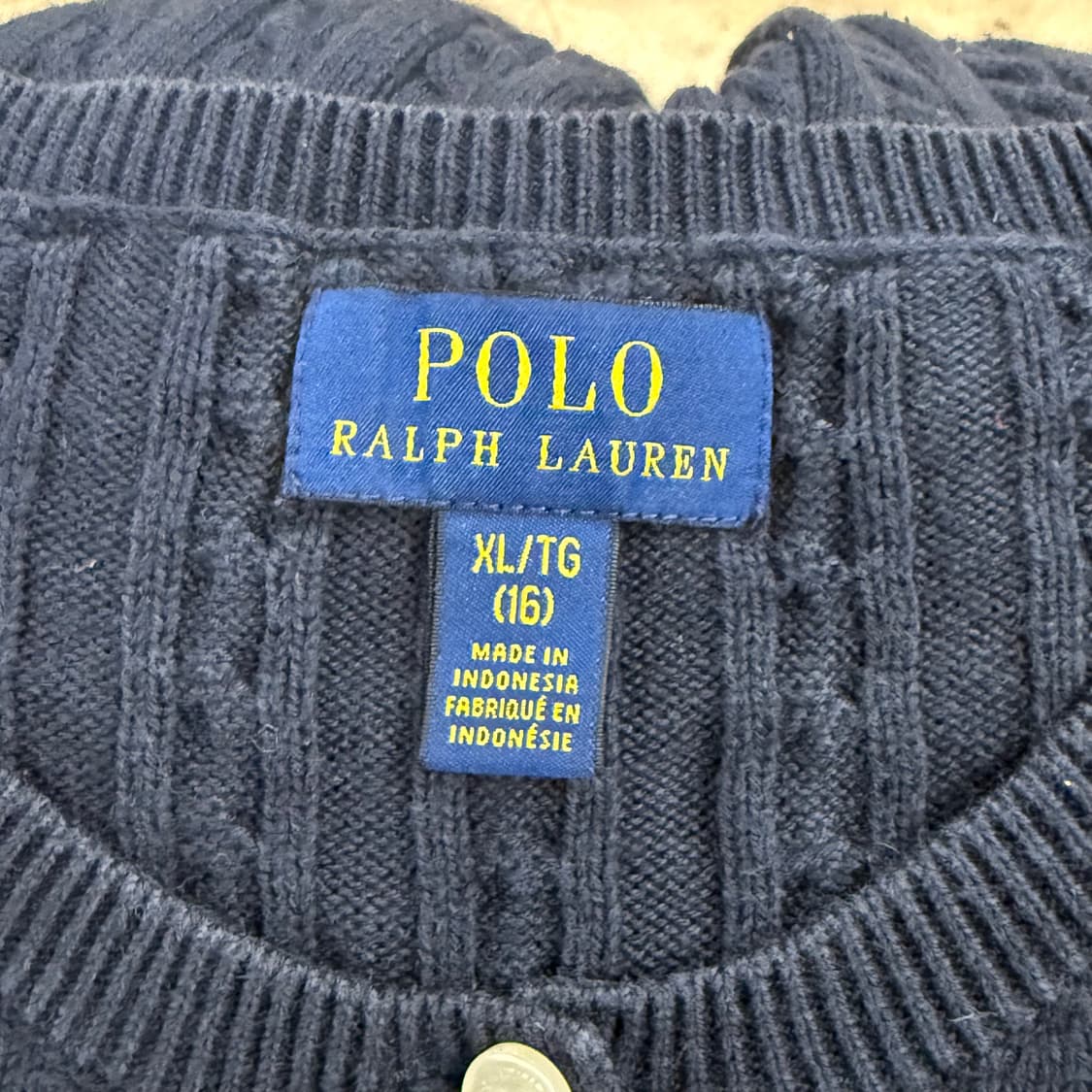 폴로 랄프로렌 네이비 꽈배기 니트 가디건  상품이미지5