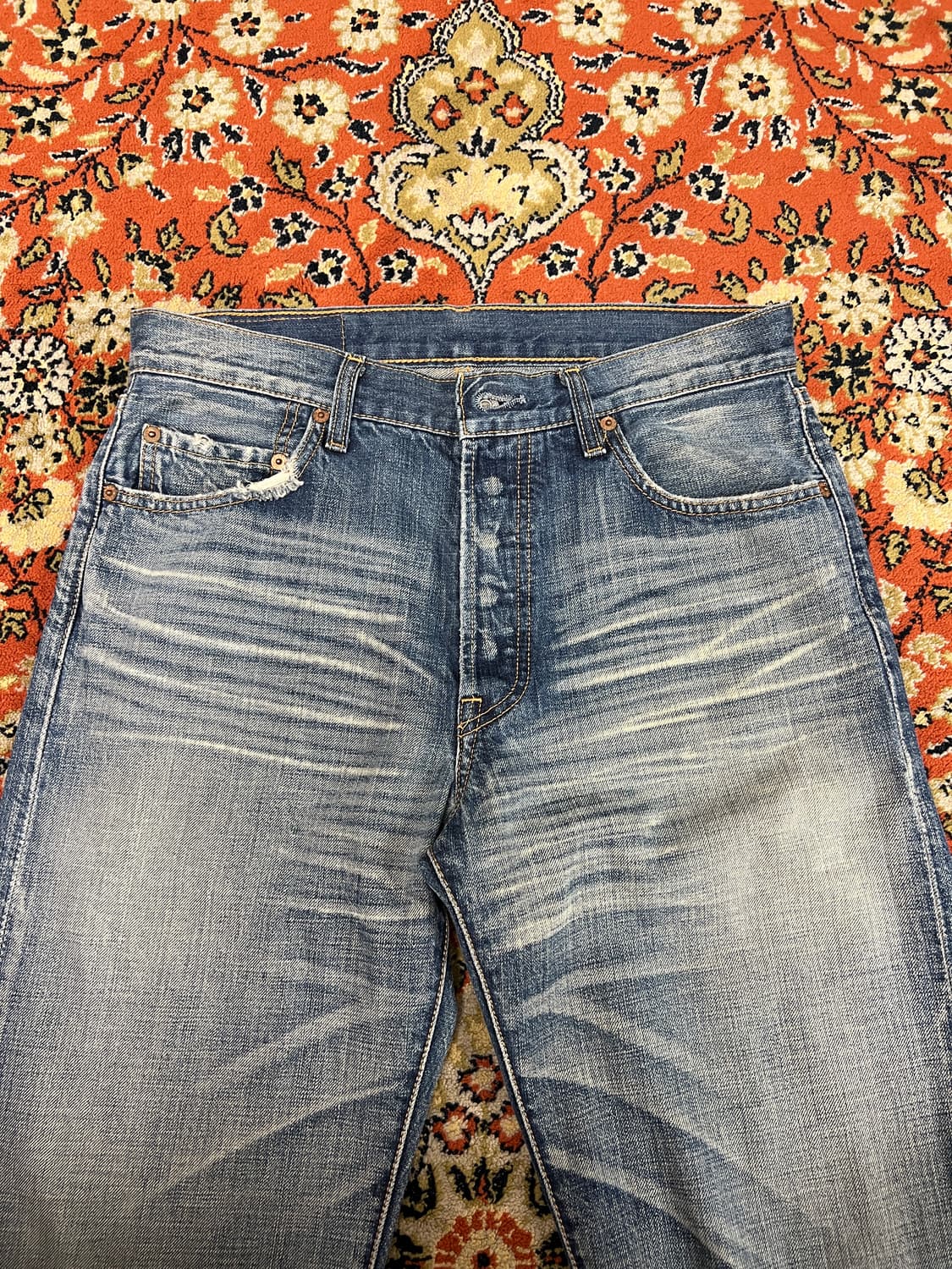 [30] 리바이스 501 캣워싱 빈티지 데님 팬츠 상품이미지4