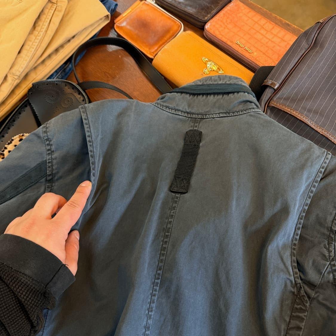 디젤 밀리터리 베이스 소매 라인 디테일 자켓 상품이미지7