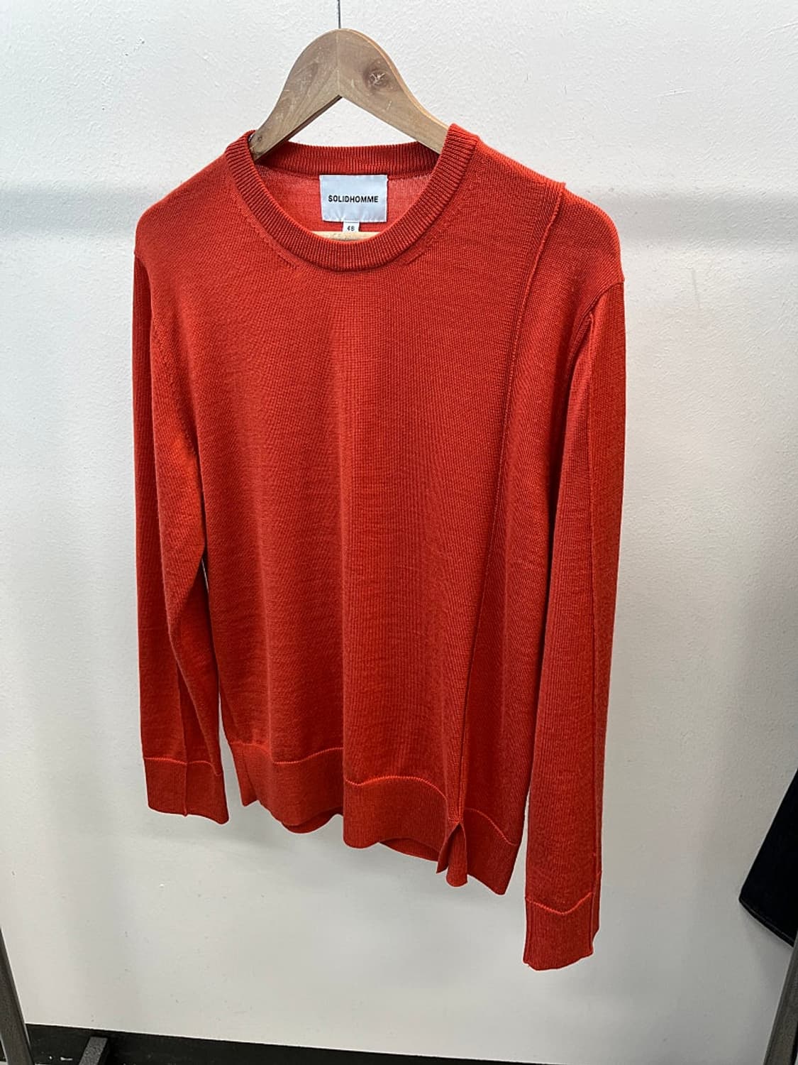 100) 솔리드옴므 신형 오렌지 니트  상품이미지1