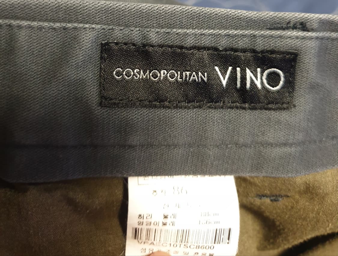 (빈티지) 코스모폴리탄 비노 피그먼트 코튼 치노팬츠 다크그레이 (34) 상품이미지3