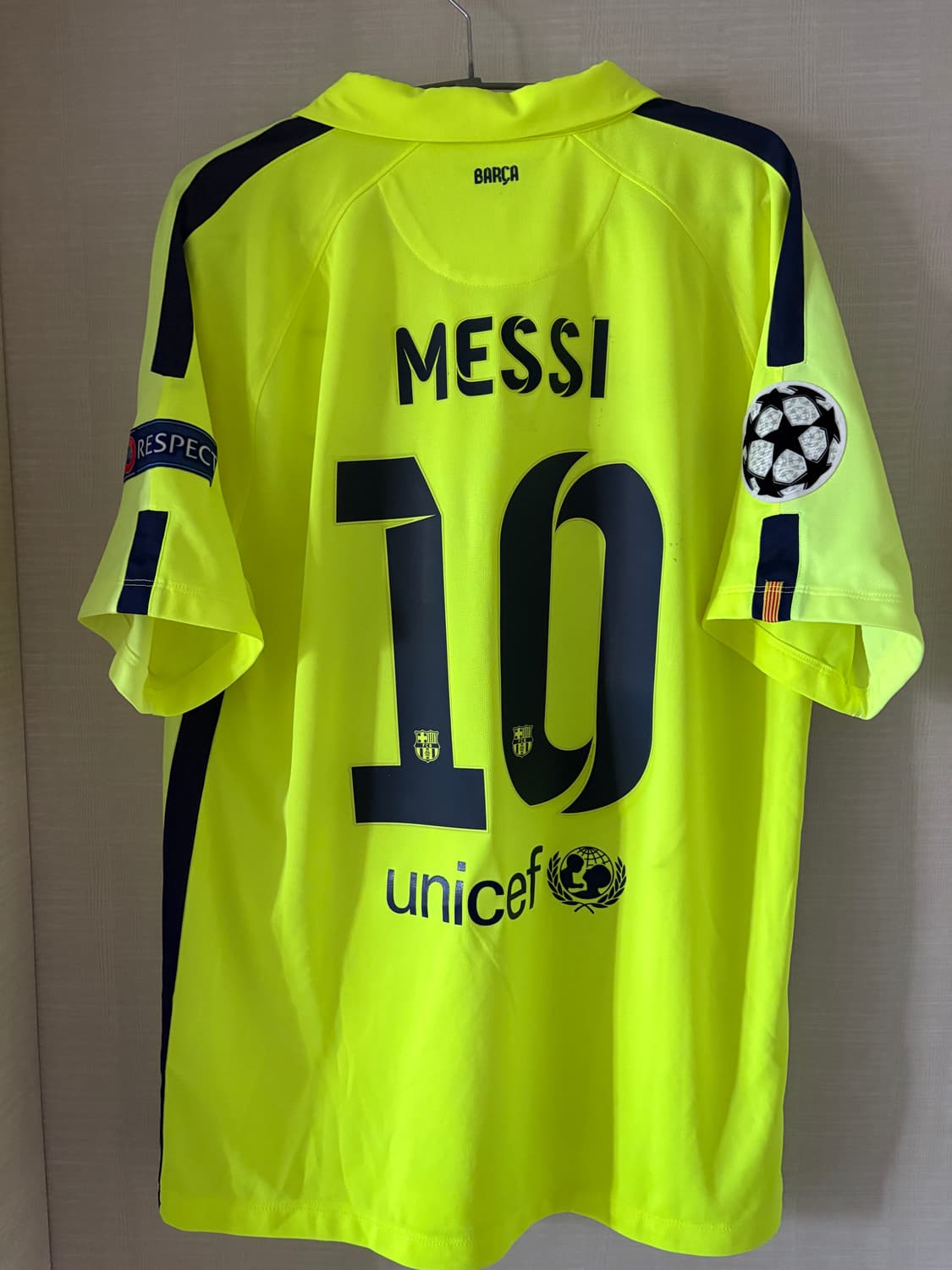 14-15 바르셀로나 써드 메시 유니폼 챔스 정품 상품이미지1