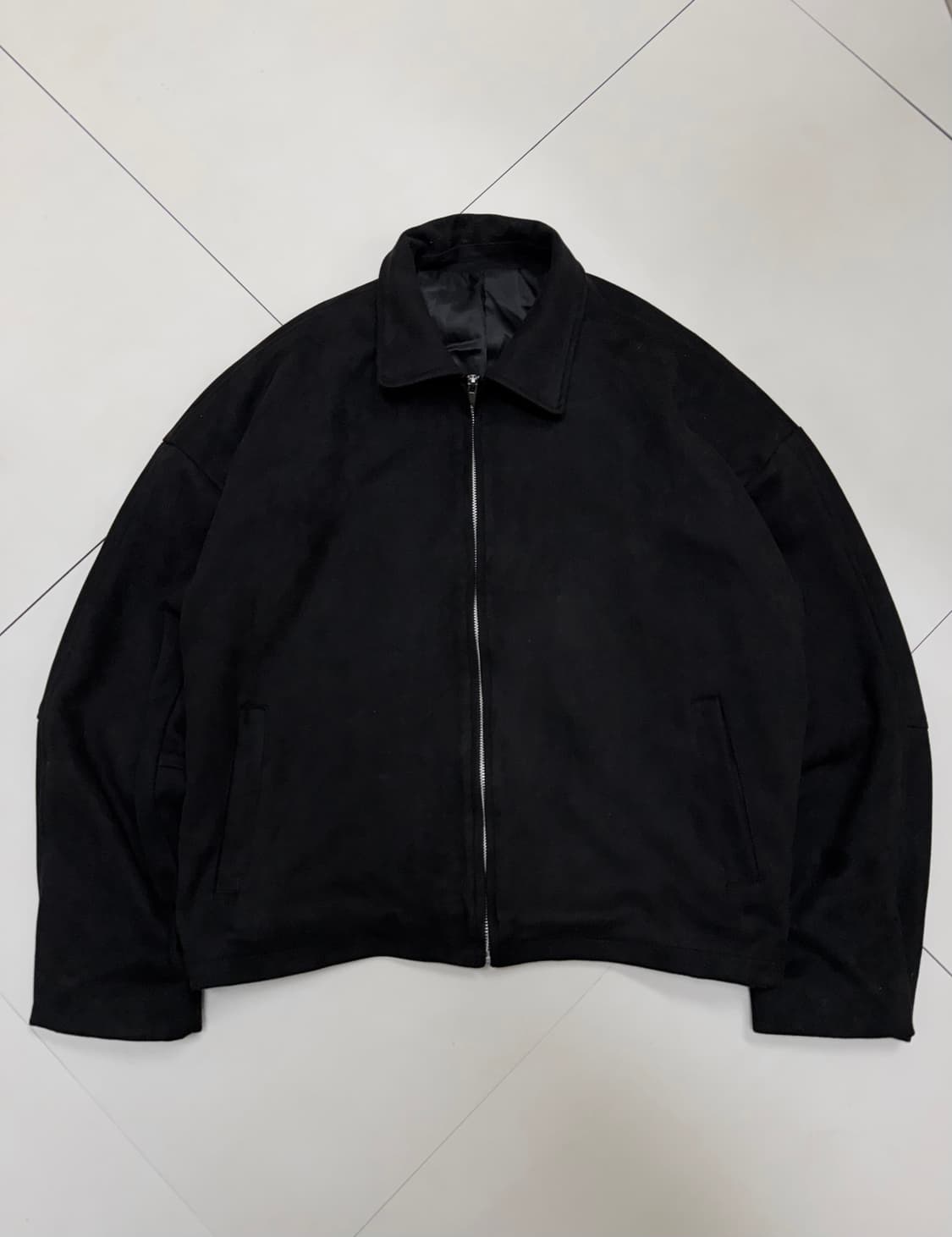 아이러니포르노 스웨이드 미니멀 집업 자켓 상품이미지1