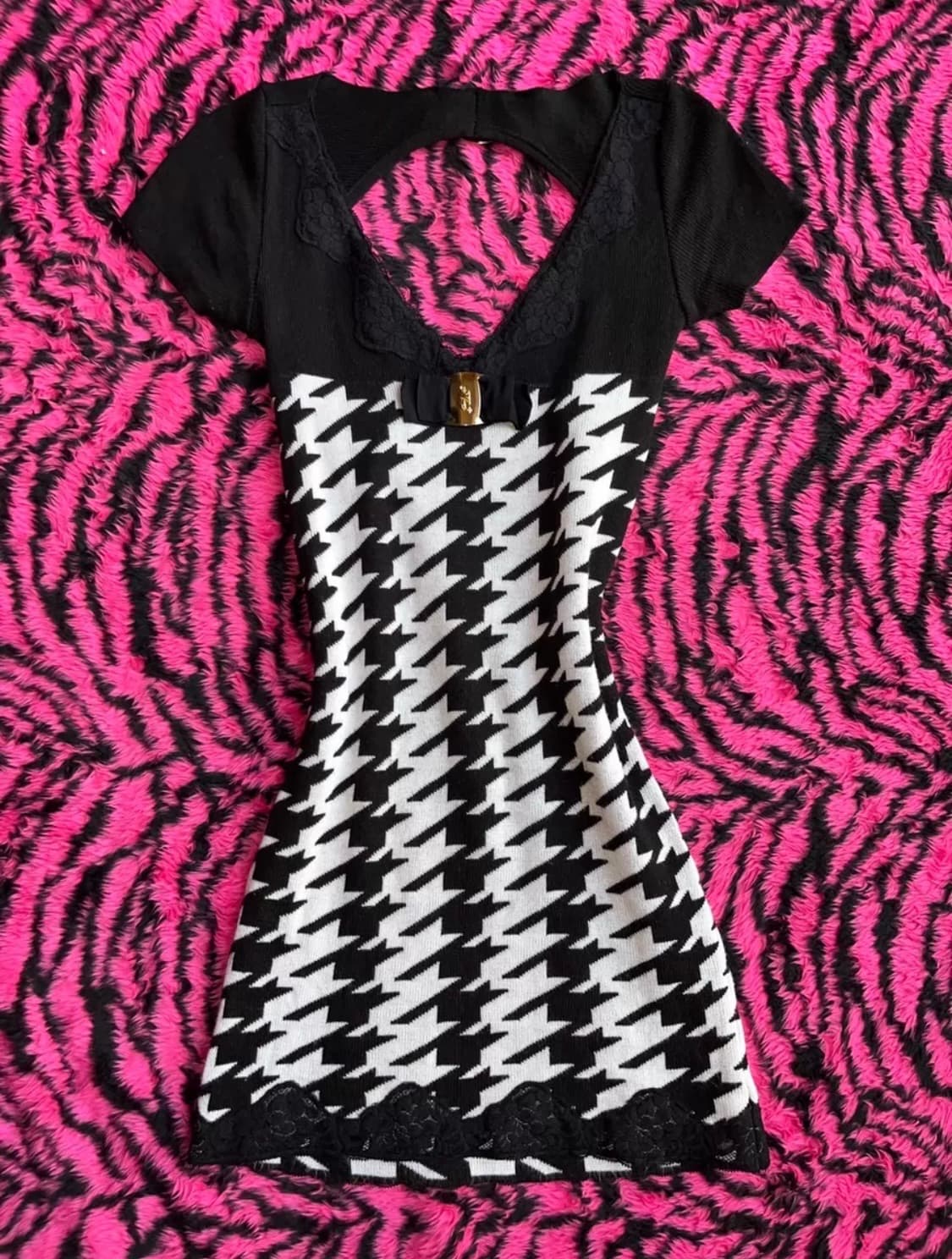 MA*RS 마즈 슈가글로스 하운드투스 니트 오네갸루 원피스 mars 상품이미지1