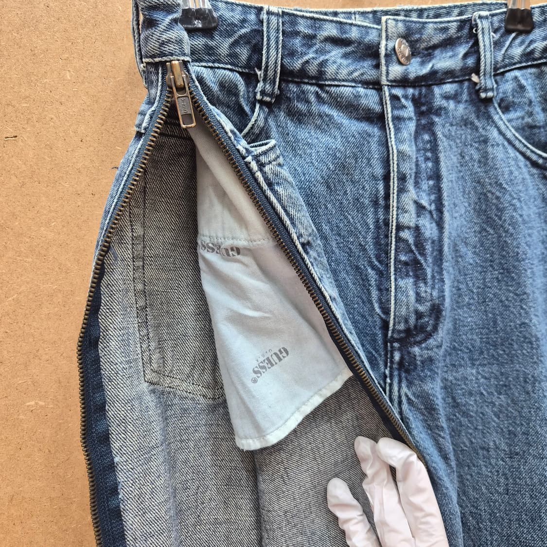 (희귀) 90s 빈티지 게스 사이드 지퍼 데님팬츠 상품이미지7