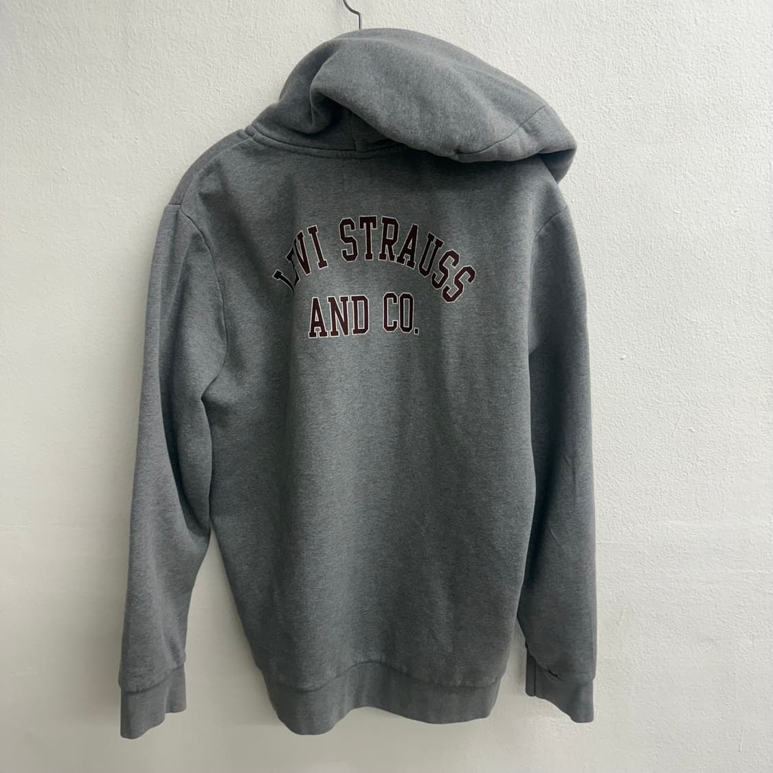 리바이스 Y2K 기모 그레이 후드집업 S 상품이미지4