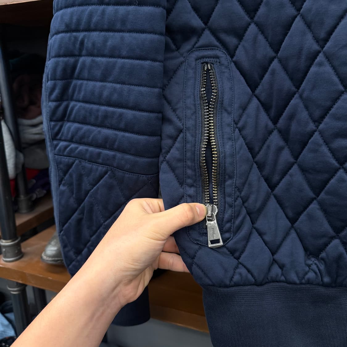 폴로 랄프로렌 신형 모델 투 웨이 집업 다이아몬드 퀼팅 봄버 자켓 퀄팅 상품이미지5