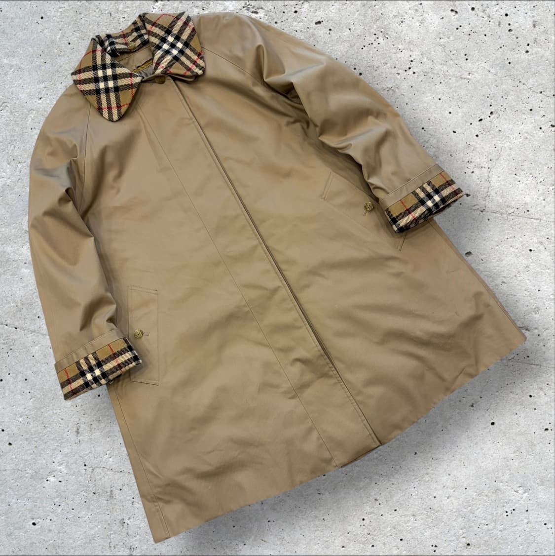 버버리 내피 트렌치 코트 베이지 체크 카라 D57 상품이미지1