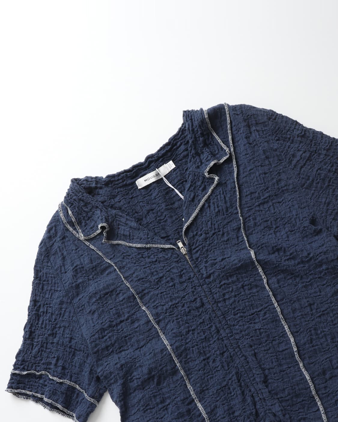 MOUSSY Bicolor Line Zip Blouse 상품이미지5