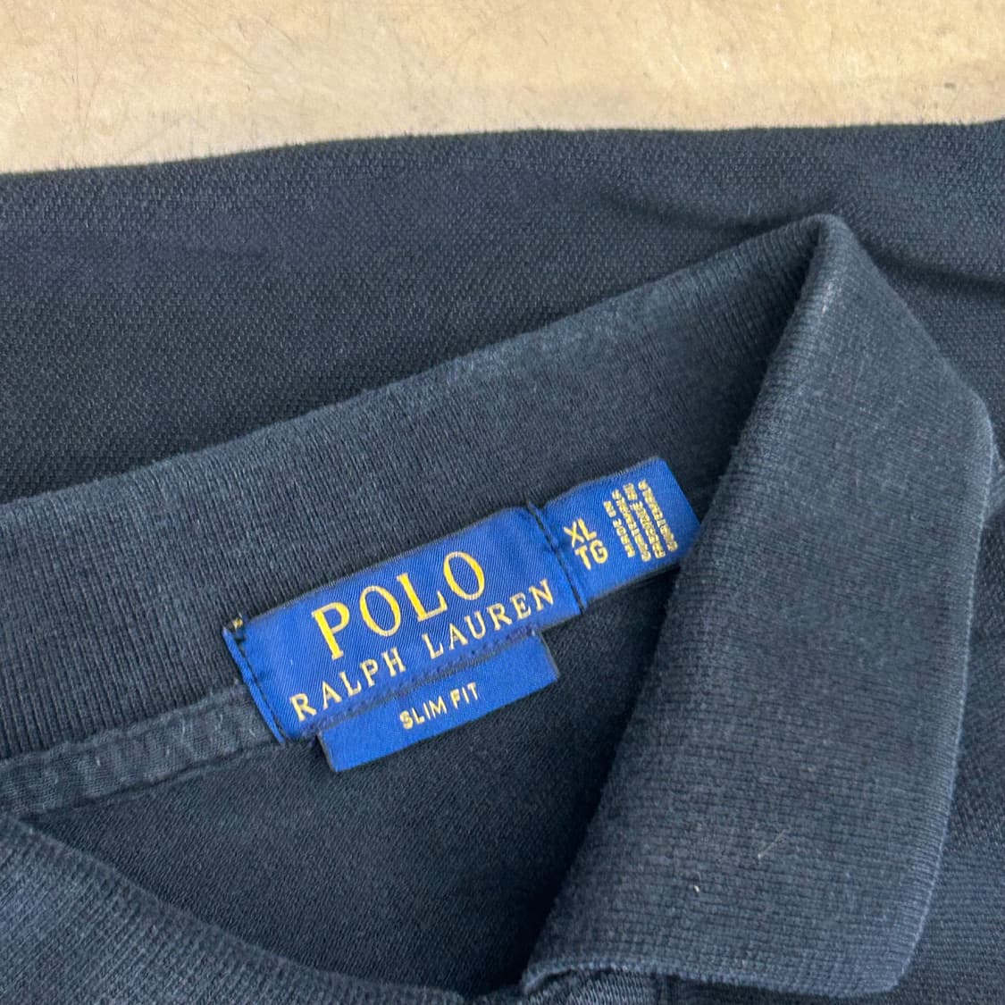 XL 폴로랄프로렌 슬림핏 블랙 카라 반팔티 상품이미지4