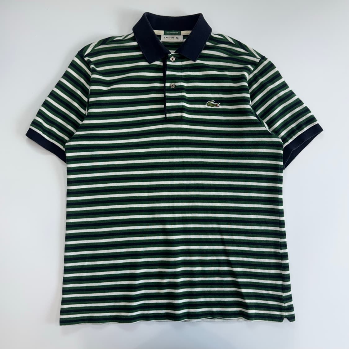Lacoste 라코스테 그린 네이비 스트라이프 반팔 상품이미지3