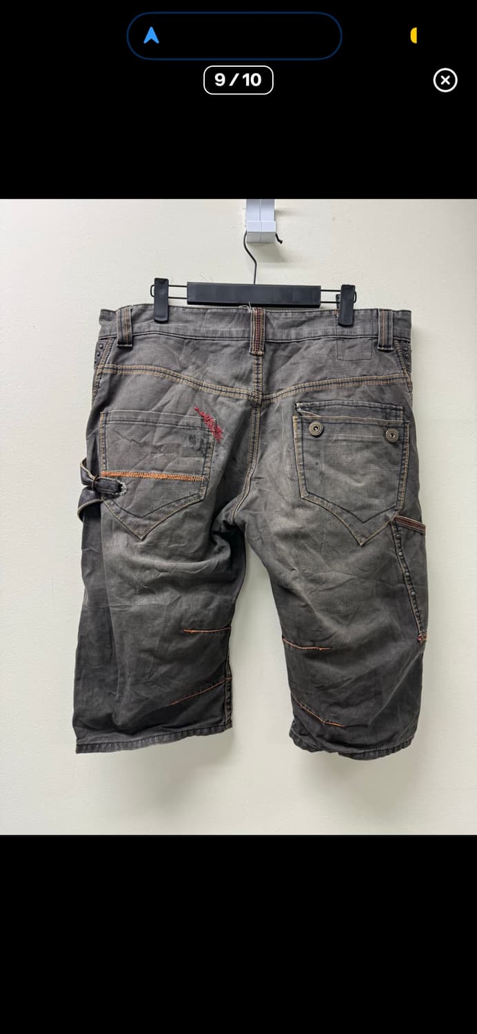 일본 레더 벨트 디테일 반바지 상품이미지3