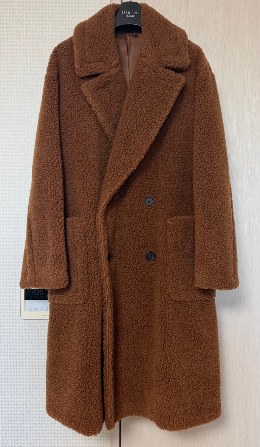 테디 베어 오버사이즈 더블 코트 [브라운] L 새상품 상품이미지2