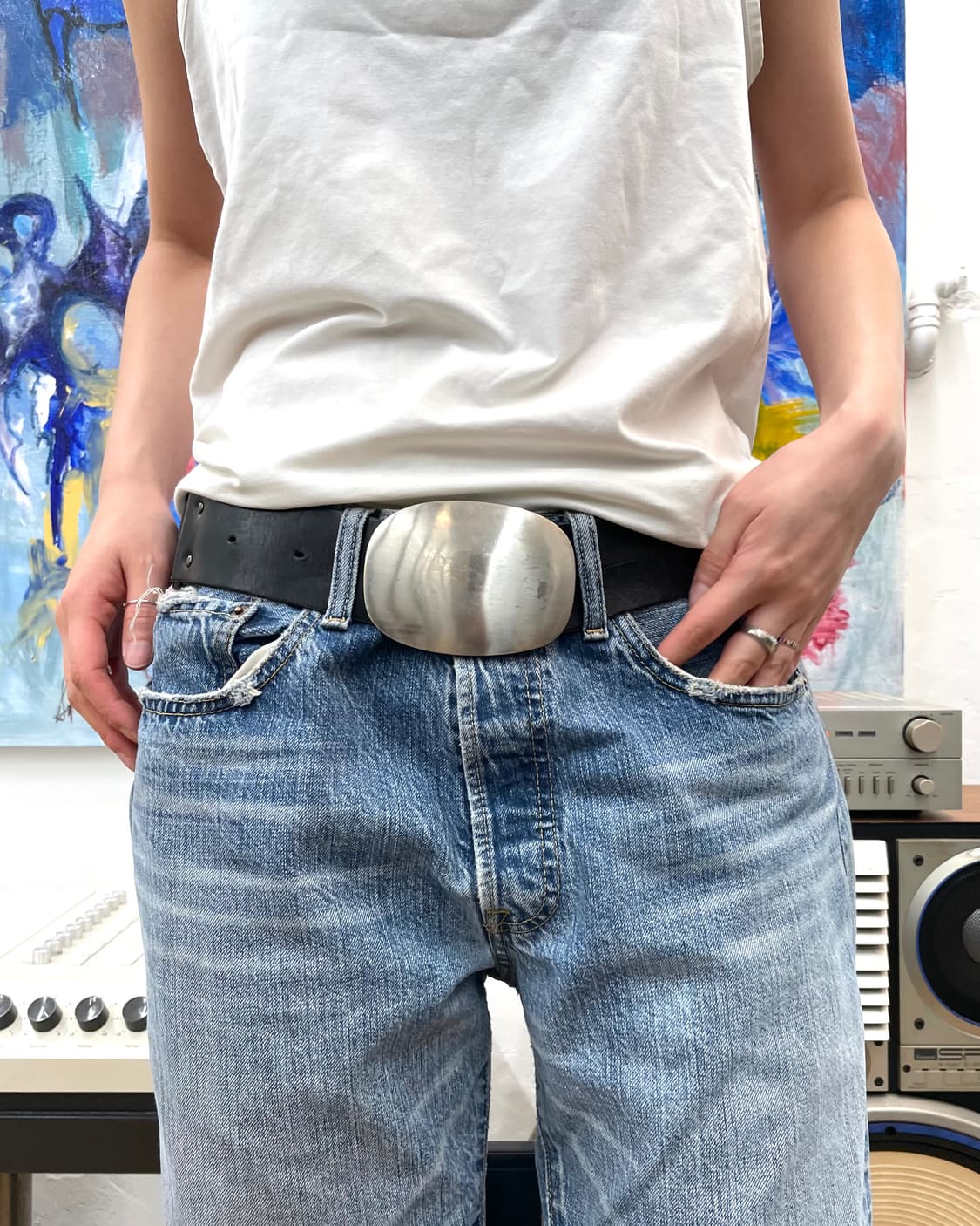 메탈 빅 버클 벨트 상품이미지1