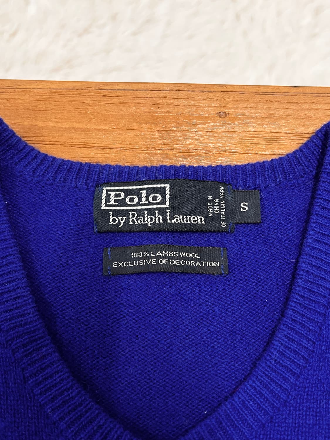 폴로 랄프로렌 브이넥 울 니트 스웨터 상품이미지3