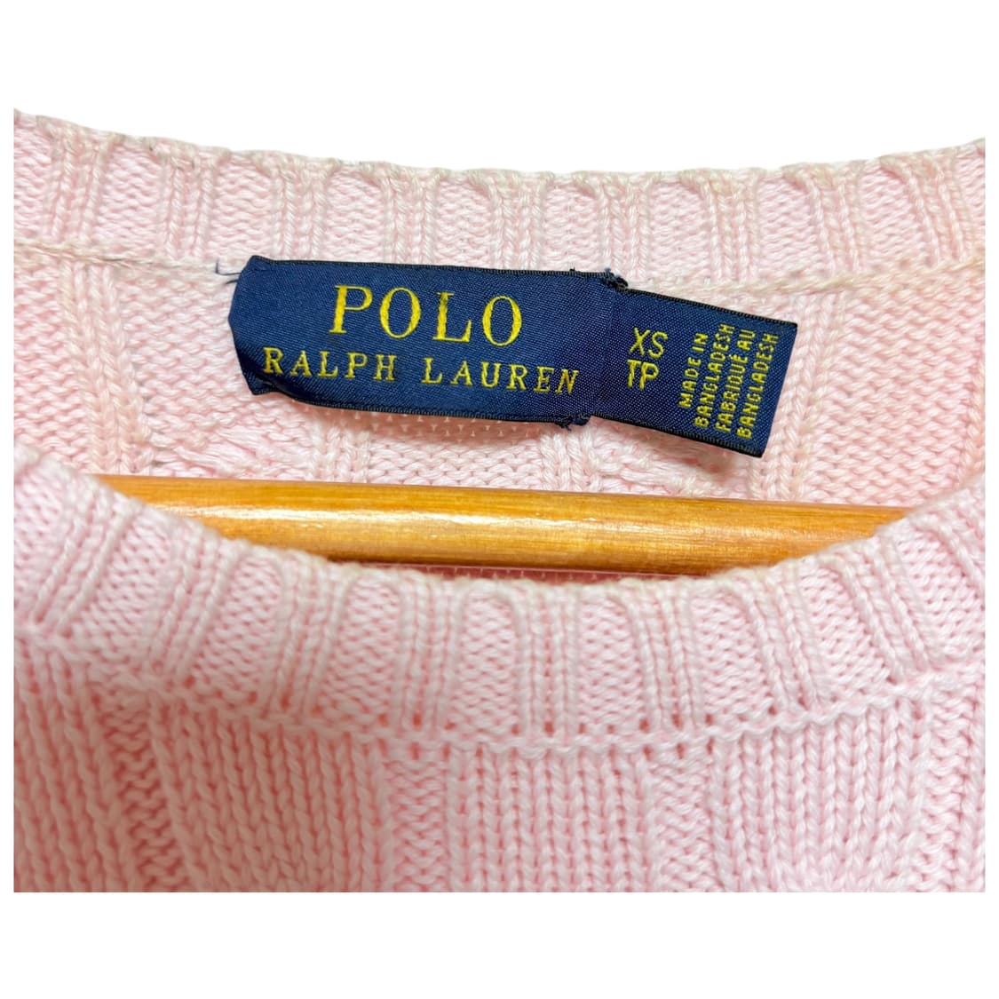 3774 폴로 랄프로렌 핑크 꽈베기 케이블니트 상품이미지4