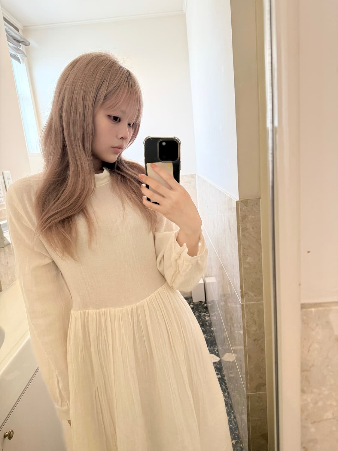 cream gauze dress 상품이미지1