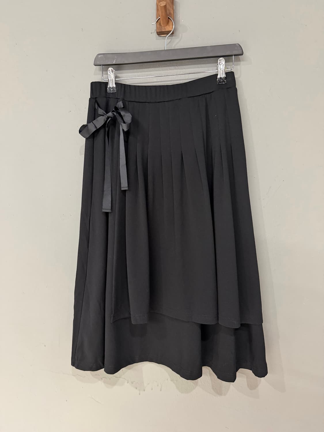 side ribbon pleats layered detail skirt 상품이미지4