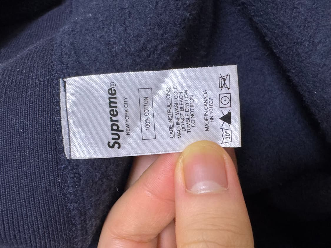 슈프림 크로스 박스로고 후드 네이비 20fw XL 상품이미지8