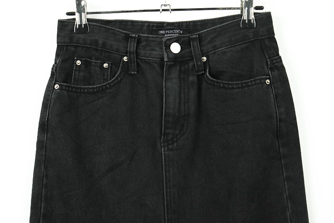 ONE PERCENT W 블랙진스커트(S)  상품이미지4