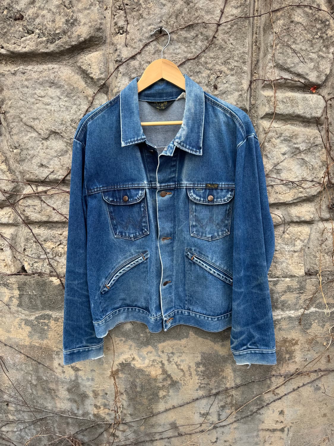 70~80s 랭글러 빈티지 74126nv 웨스턴 데님 트러커 자켓 상품이미지1