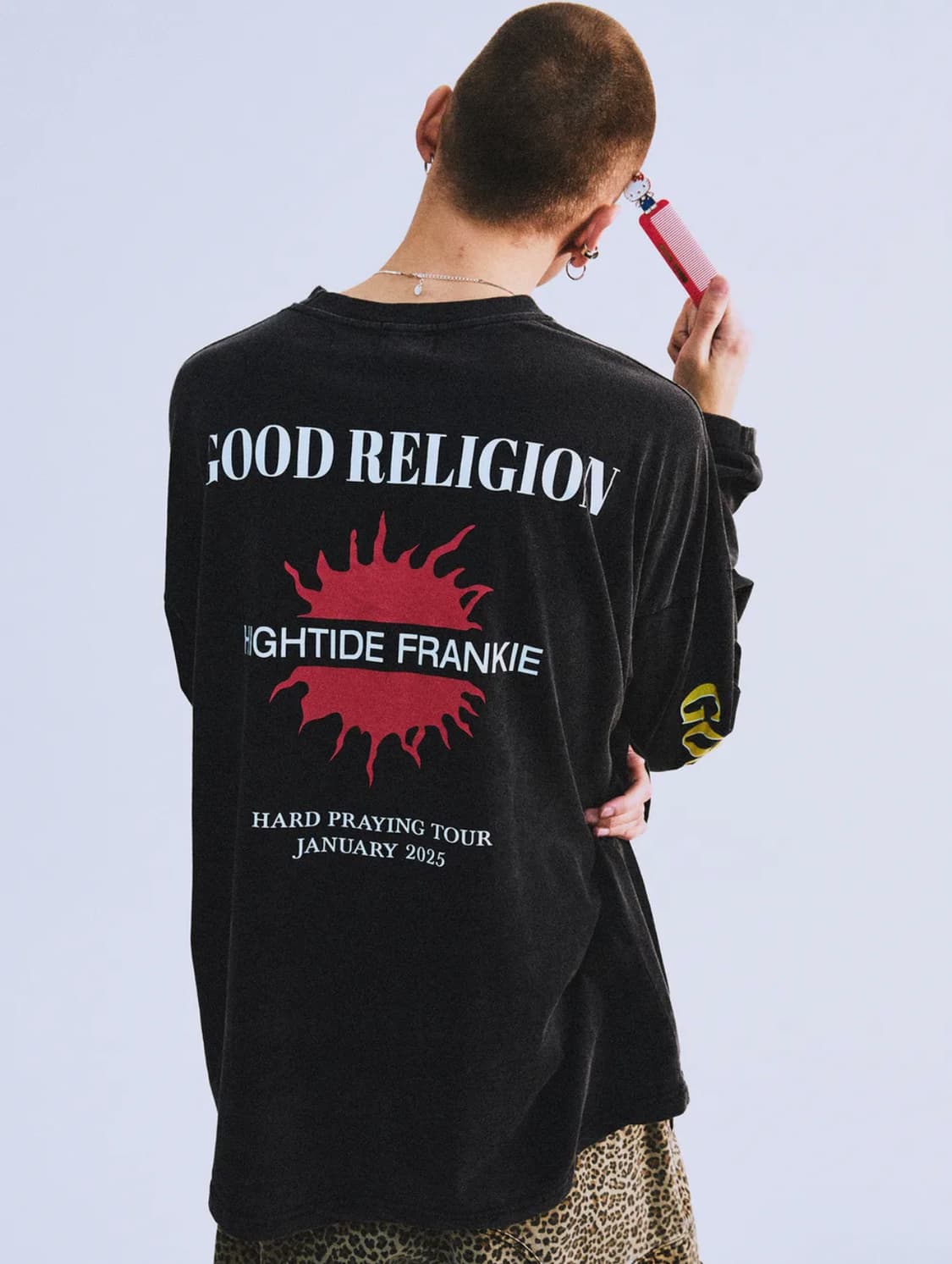 하이타이드 프랭키 블랙 긴팔 티셔츠 상품이미지3