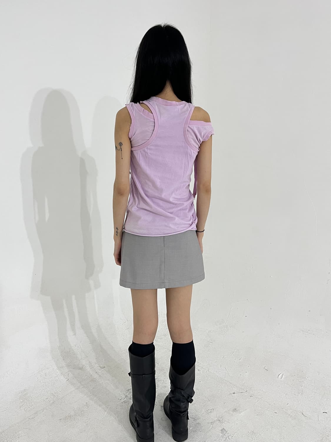 Damage layered sleeveless top 상품이미지6
