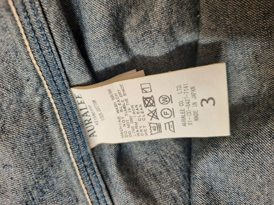 오라리 선페이드 데님 셔츠 3사이즈 상품이미지3