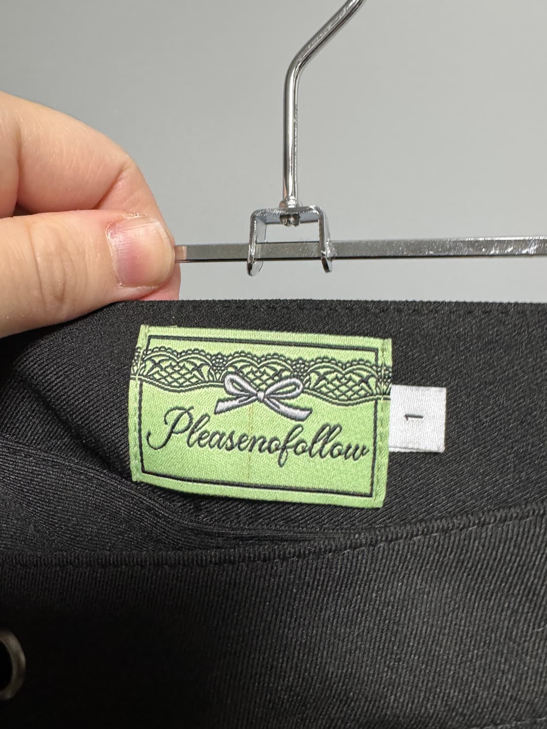 플리즈노팔로우 소피아 리본 부츠컷 슬렉스 블랙 1사이즈 상품이미지4