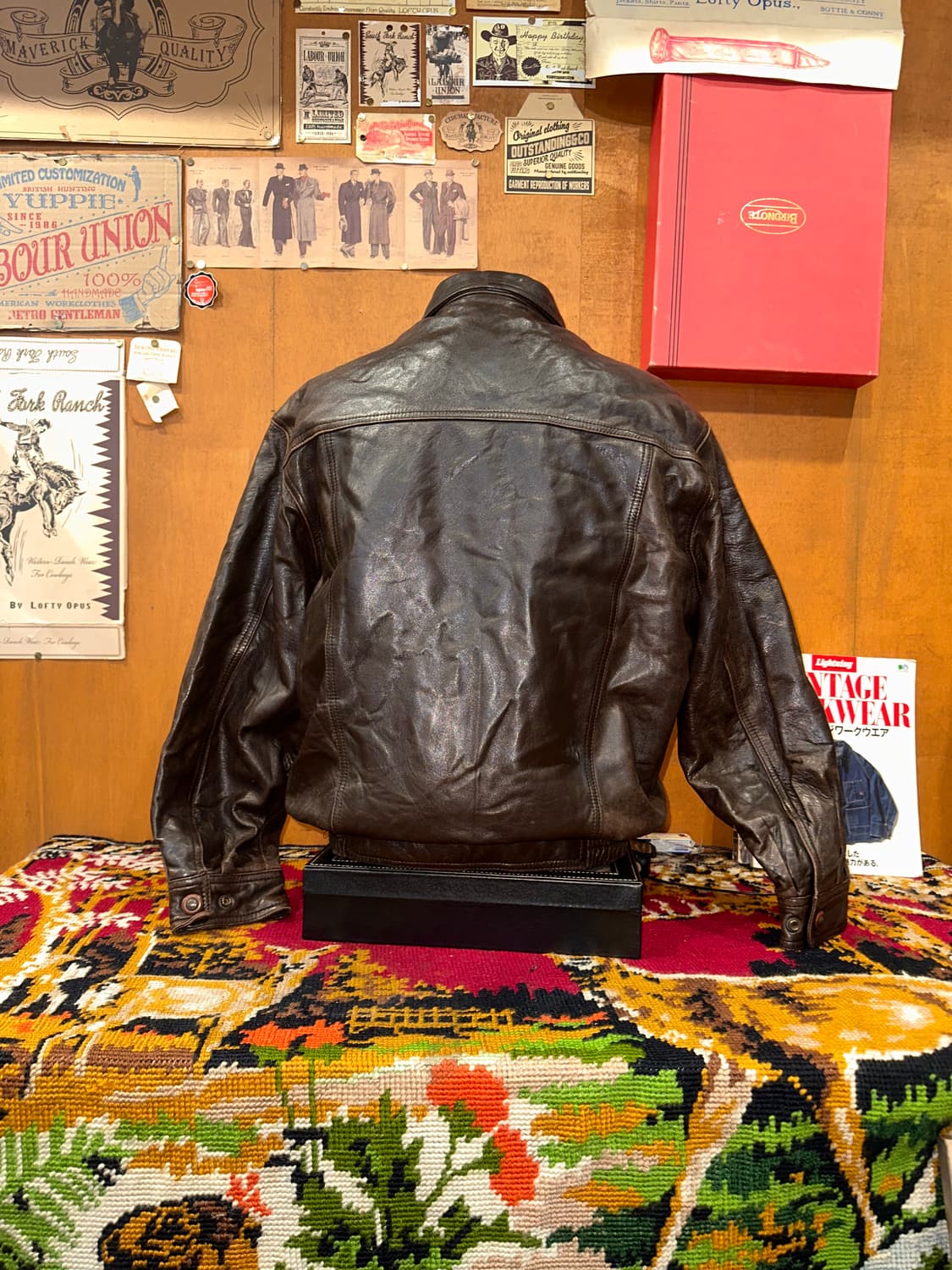 ( L ) 가죽자켓 레더자켓 봄버자켓 빈티지가죽 a2가죽자켓  상품이미지4