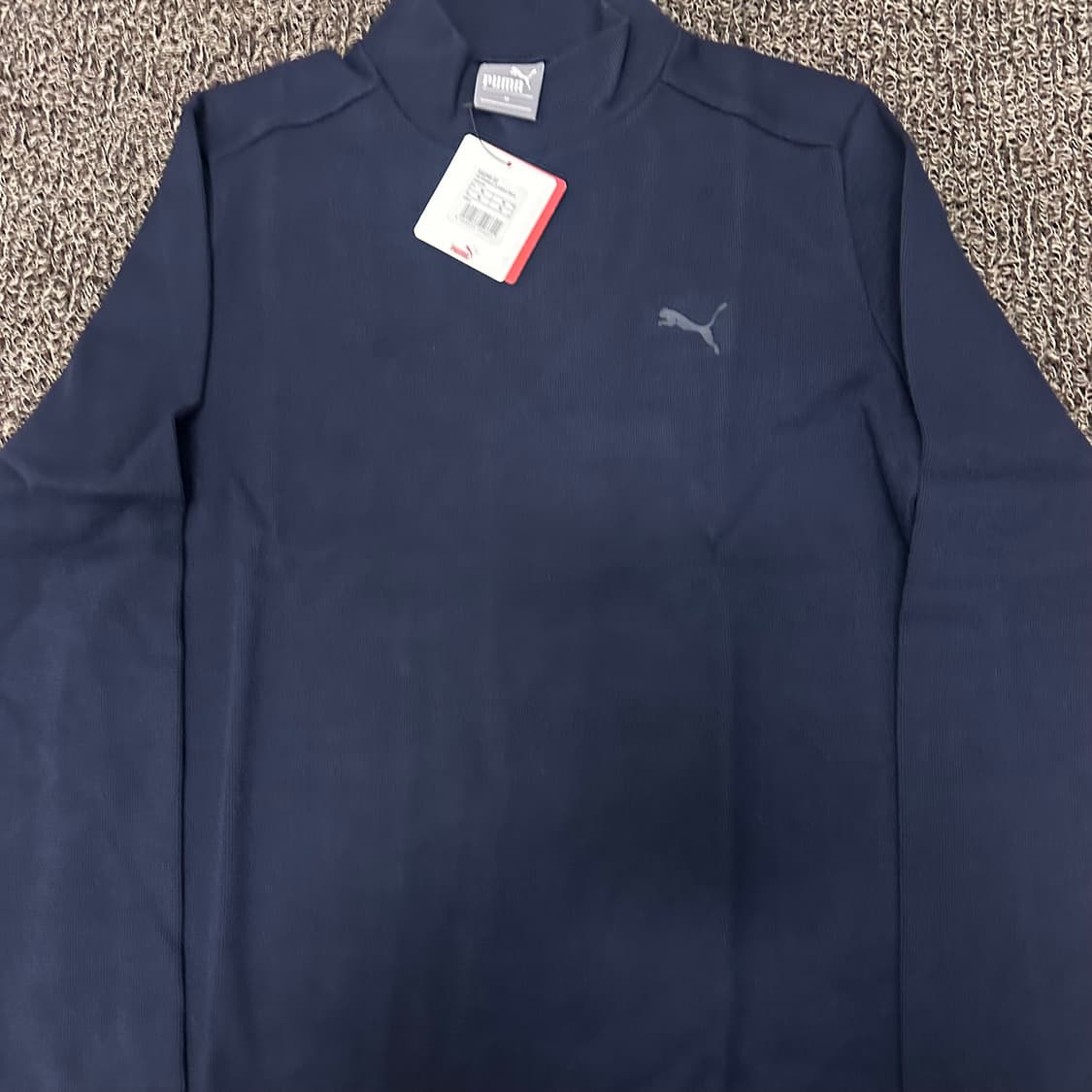 [새상품] PUMA 푸마 목폴라 긴팔티셔츠 네이비 M 상품이미지2