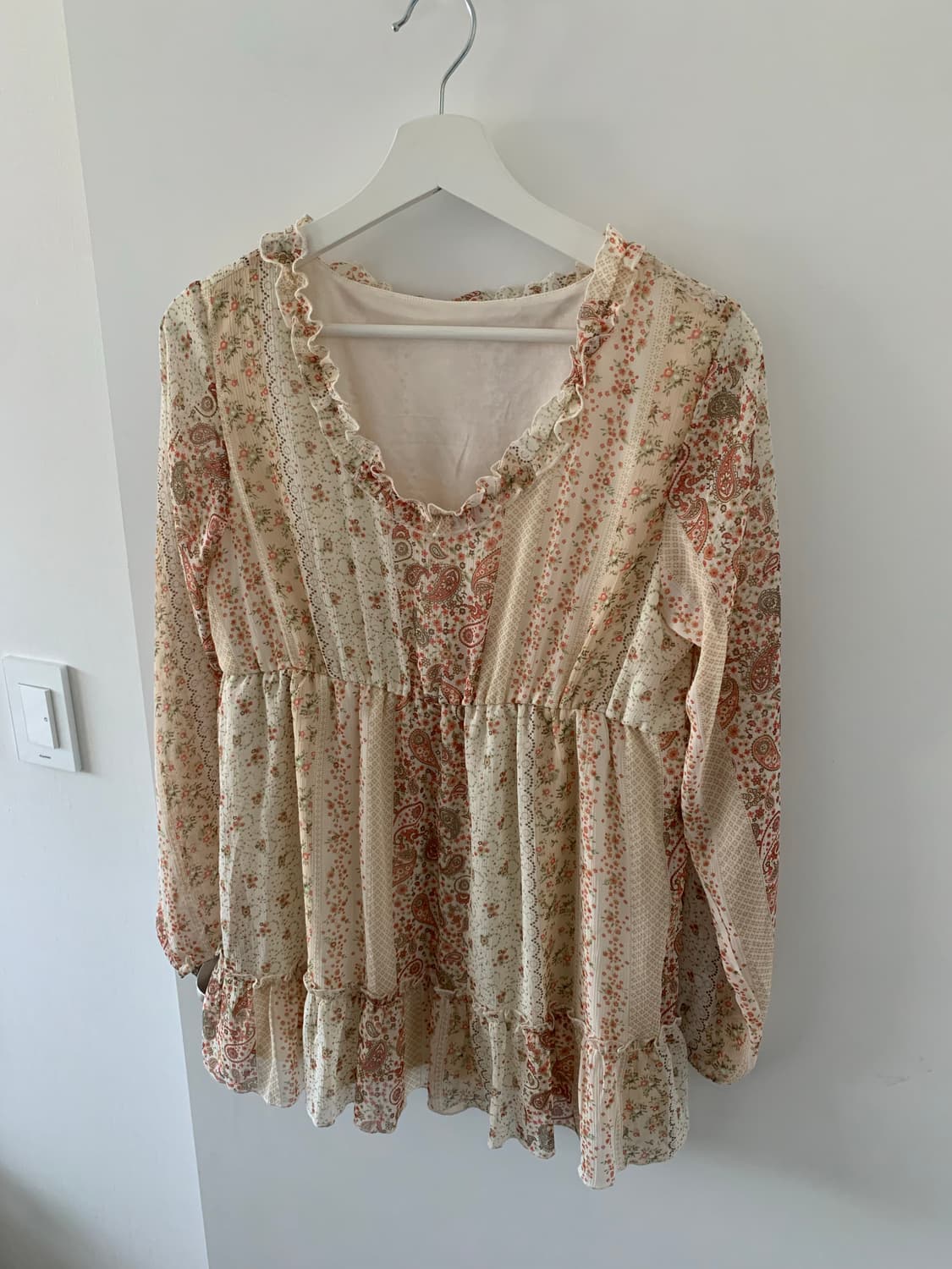 플라워 프린팅 블라우스 상품이미지2