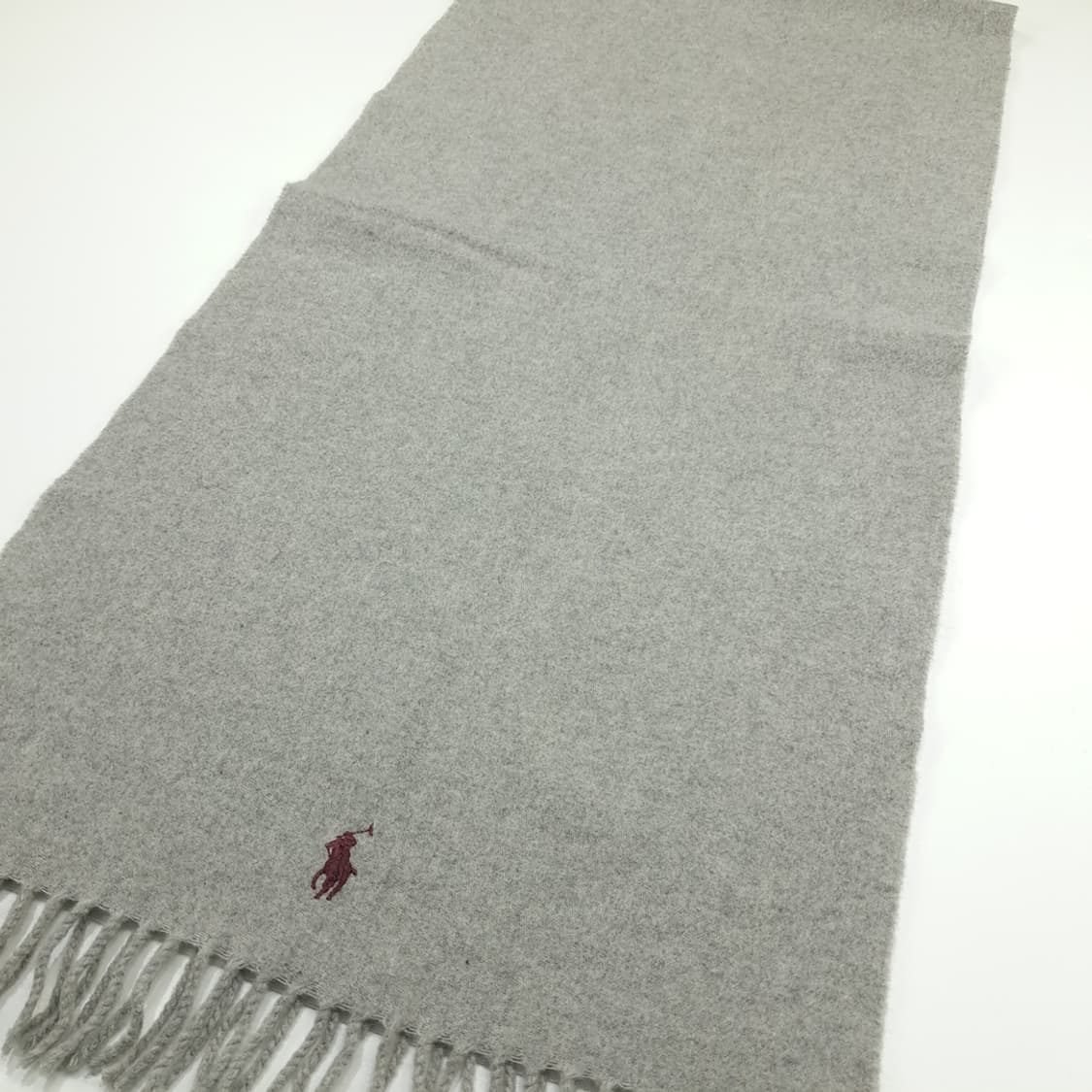 MX203 폴로 랄프로렌 아이스그레이 캐시미어 울 빅 목도리 머플러 상품이미지4