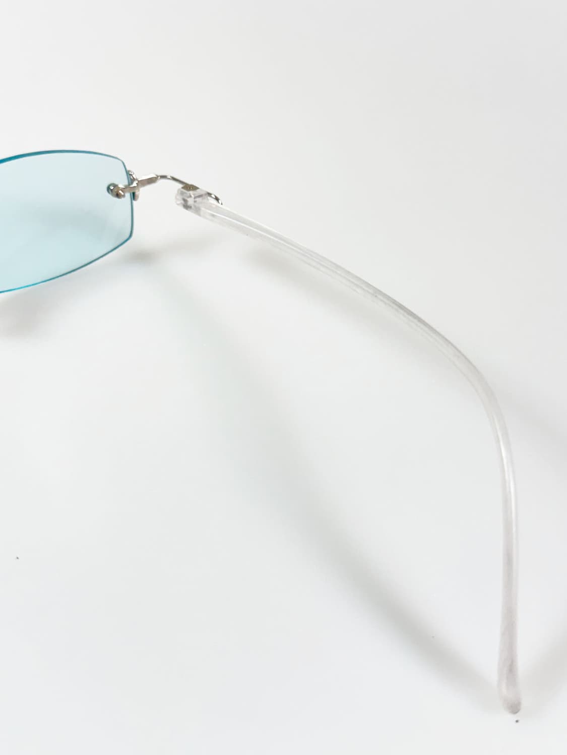 LUXE 무테 스퀘어 프레임 빈티지 틴트 안경 상품이미지6