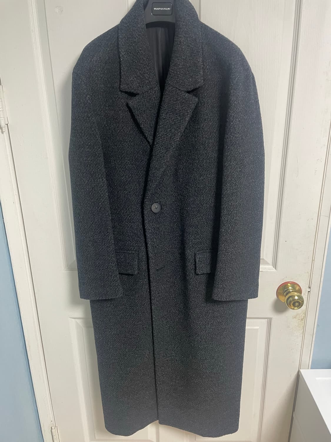 우영미 23fw 부클 벨티드 코트 상품이미지1