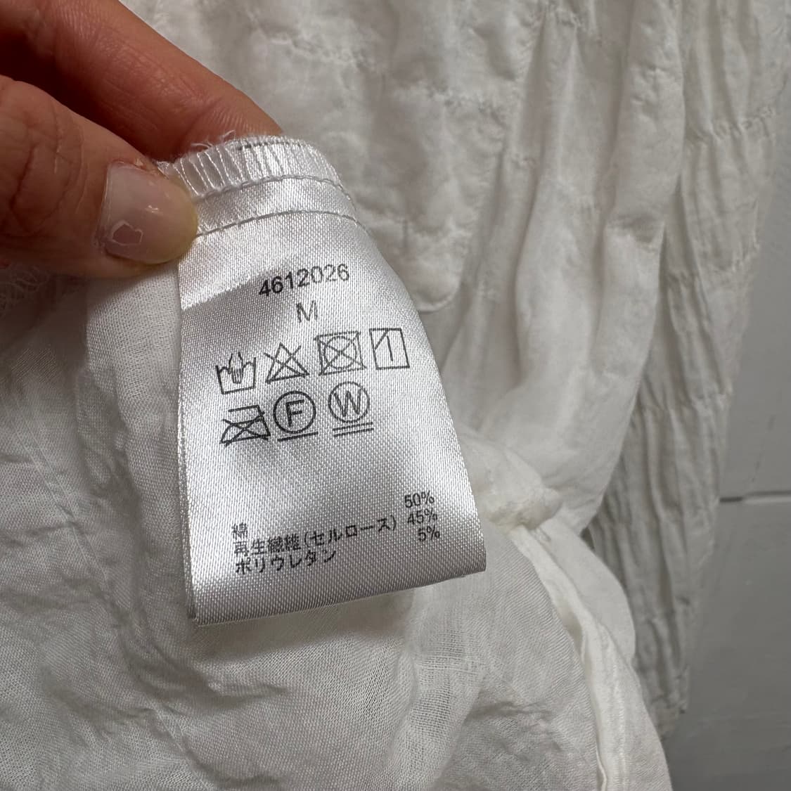 화이트 쉬미즈 셔링 셔츠 블라우스 M JPN 상품이미지3