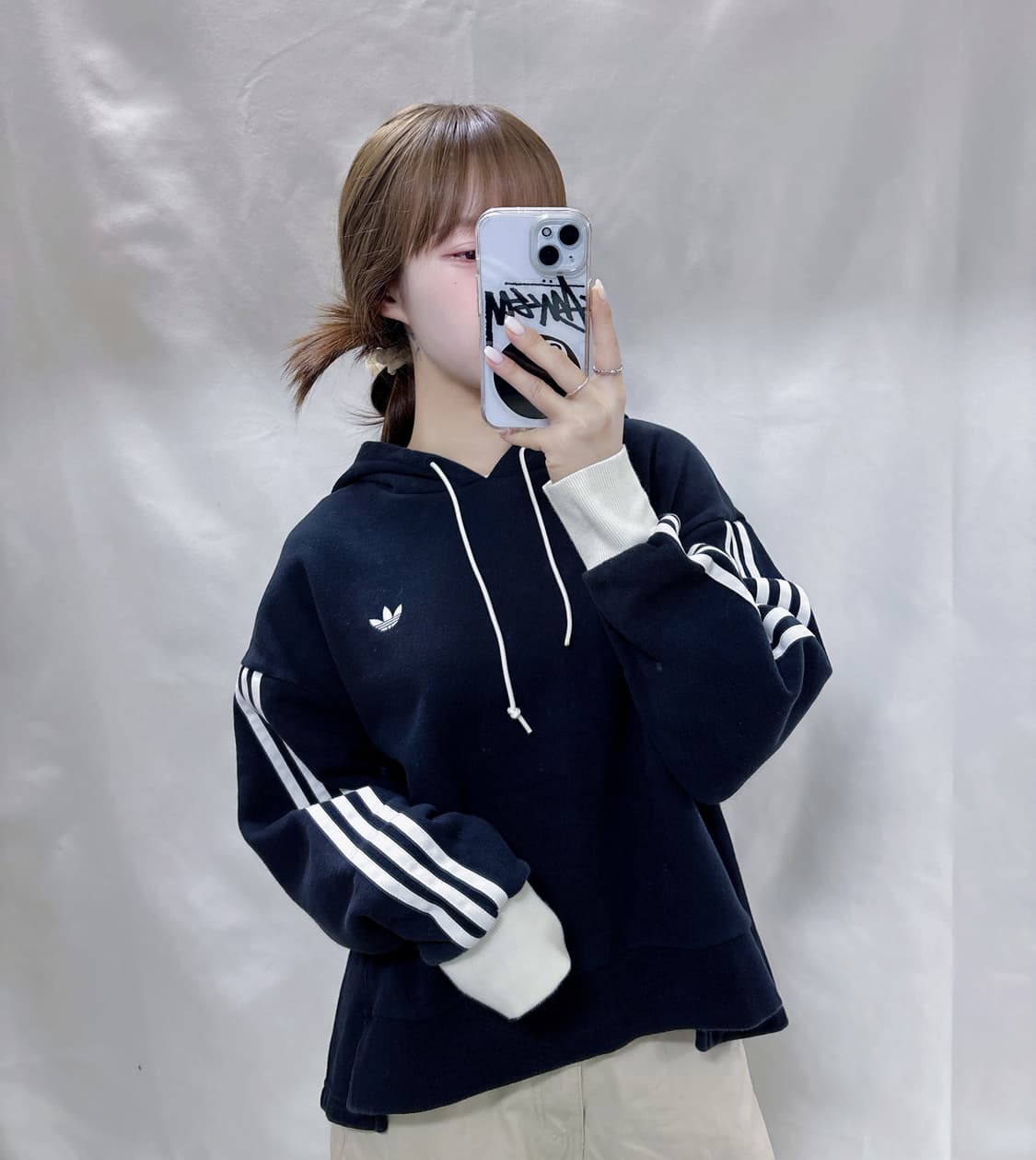 아디다스 빅로고 오버핏 후드  상품이미지3