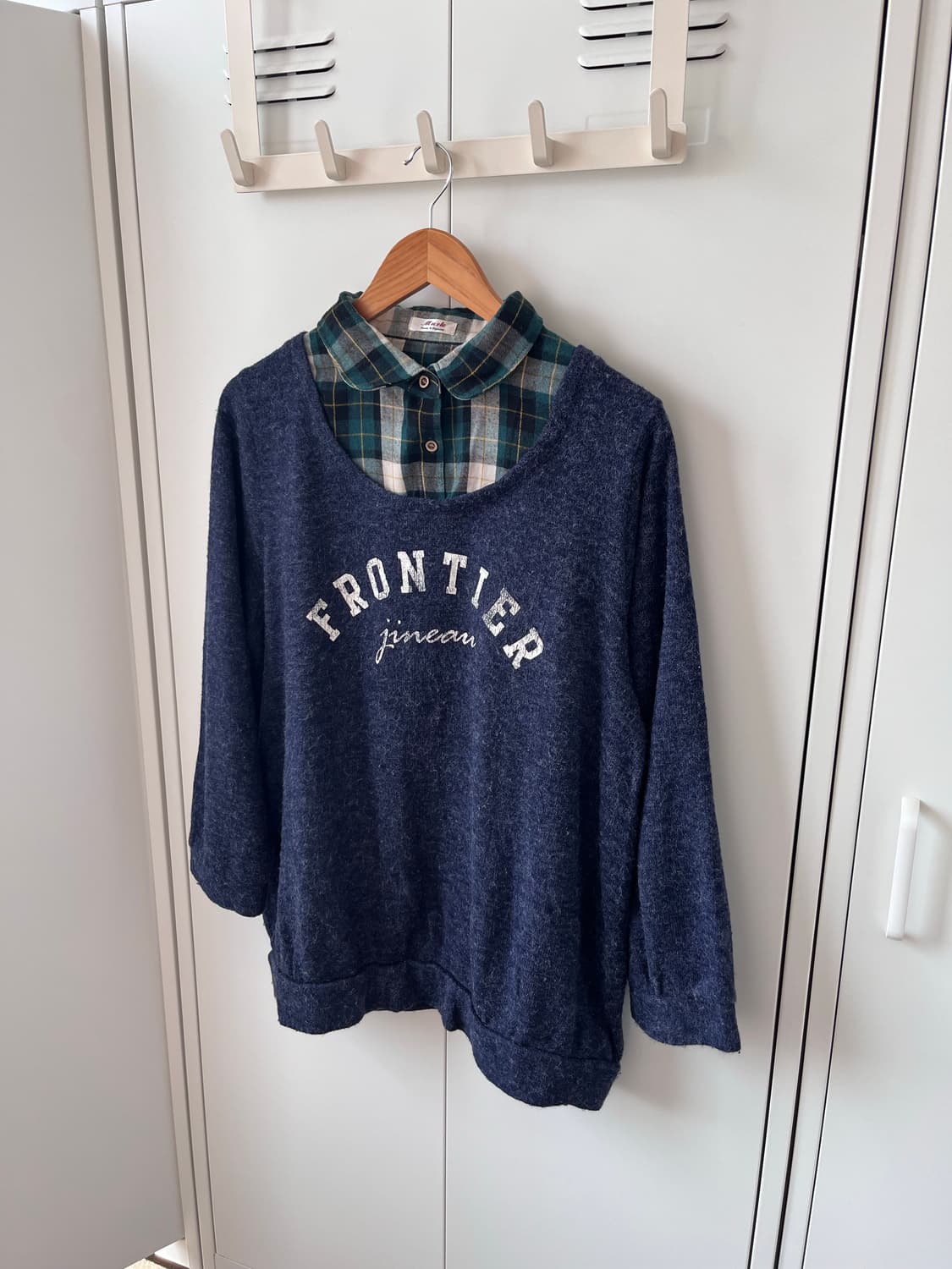 Musk 너드 셔츠 레이어드 니트 티셔츠 상품이미지2