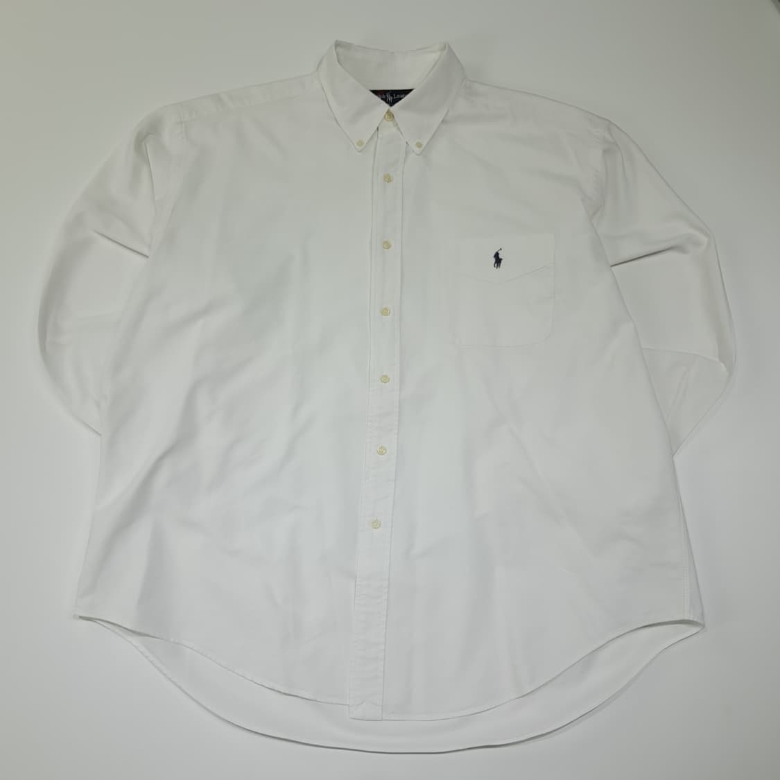 CL709 XL 폴로 90s 빅옥스포드 버튼다운 화이트 빅셔츠 남방 상품이미지1