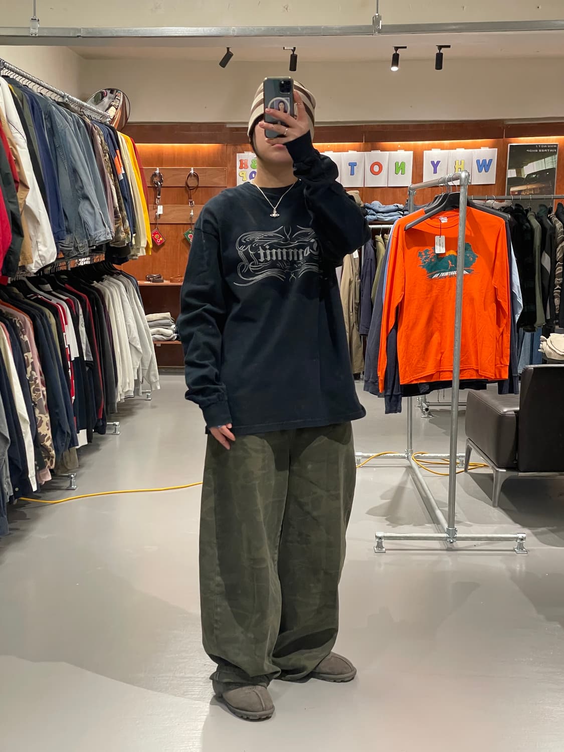 빈티지 롱슬리브 티셔츠(블랙)   상품이미지7