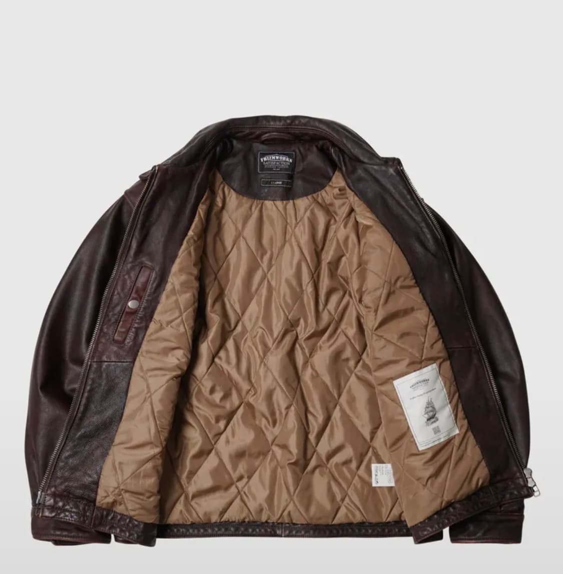 FrizmWORKS DESTROYED COWHIDE LEATHER JAC 상품이미지2