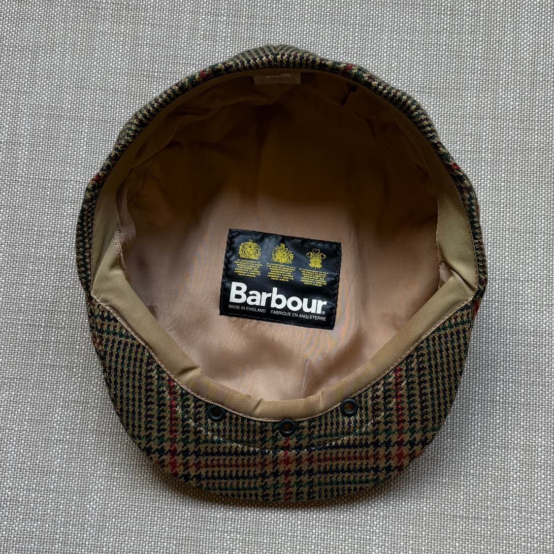영국 Barbour 울 트위드 체크 뉴스보이 캡 상품이미지5