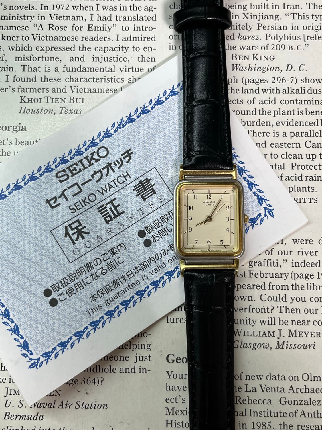 세이코 골드 스퀘어 드레스 쿼츠 상품이미지8