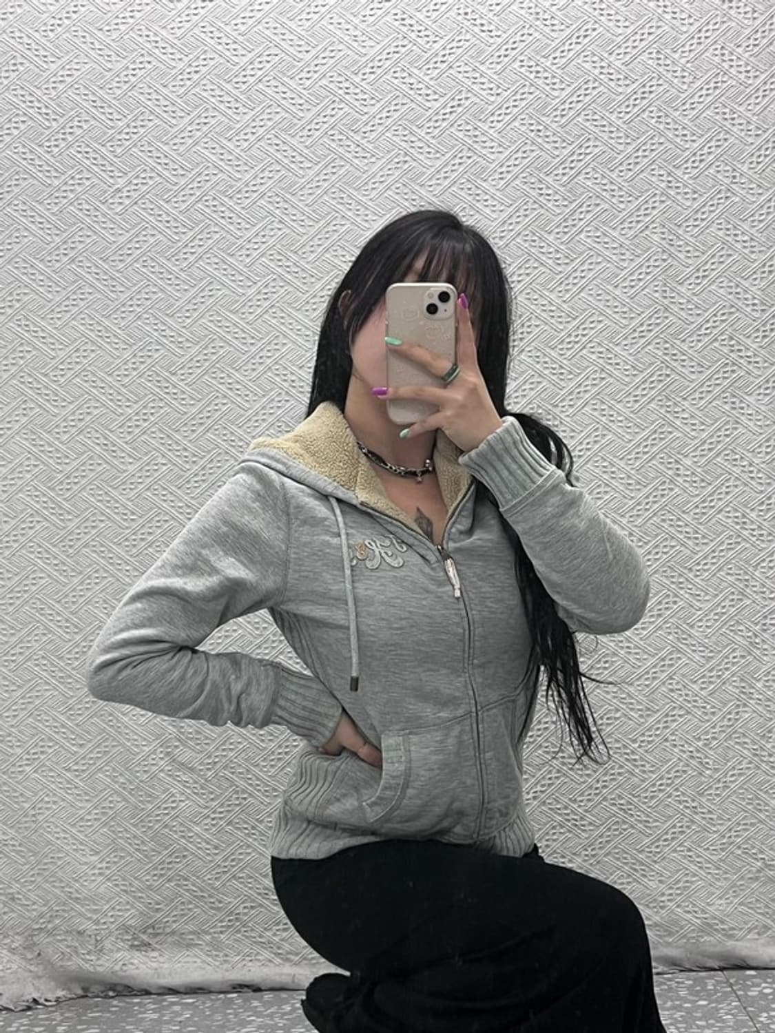 타미힐피거 빈티지 폭닥 슬림 양털 후드 집업 M C07204 상품이미지1