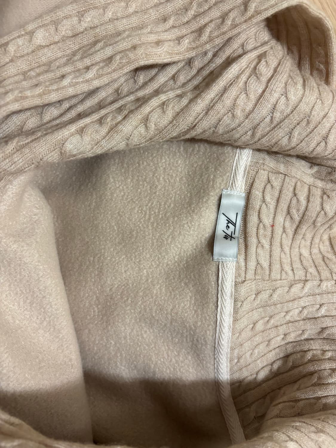 더티스 리본숄더후드 베이지 판매 상품이미지3