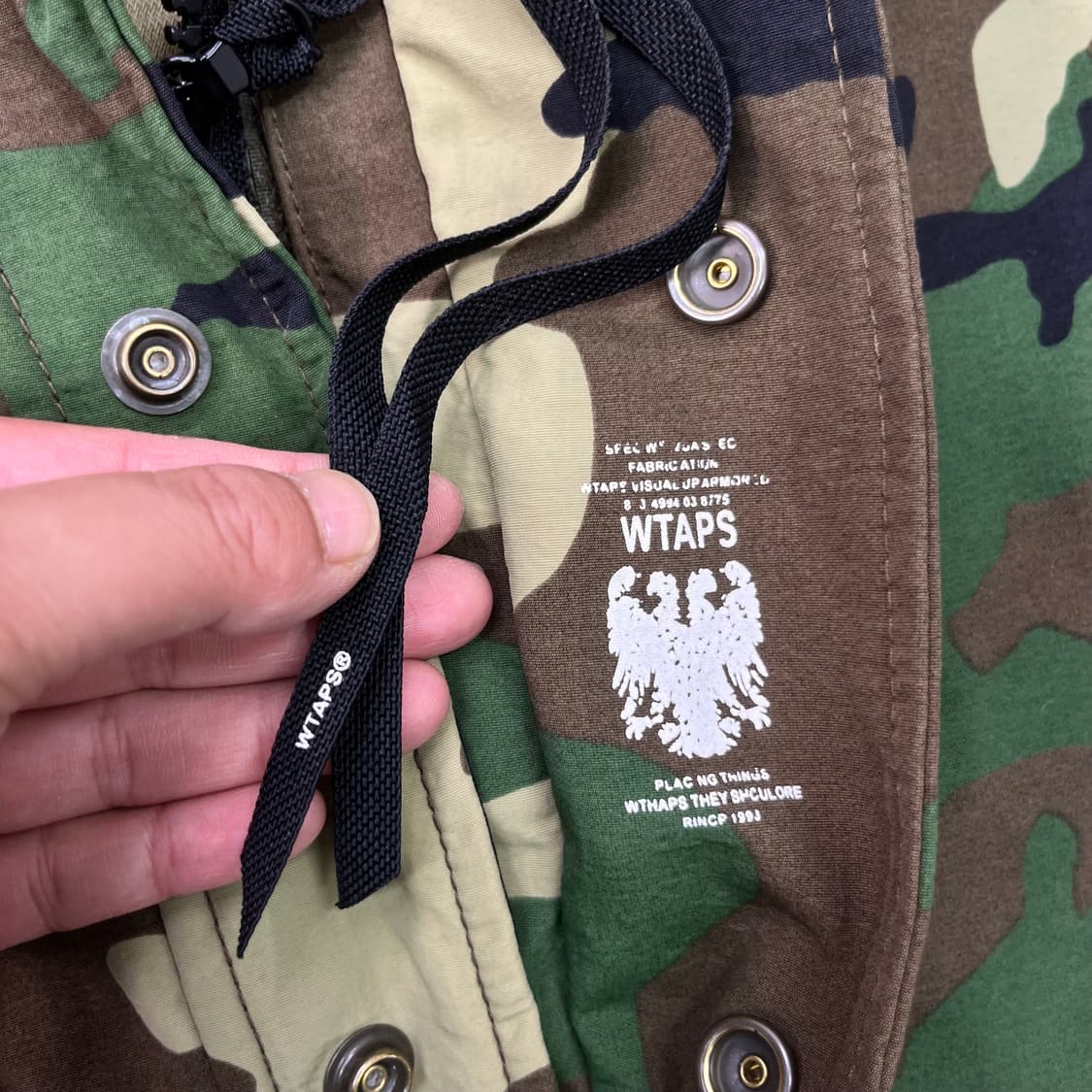 100 더블탭스 15FW 카모 후드 자켓 상품이미지3